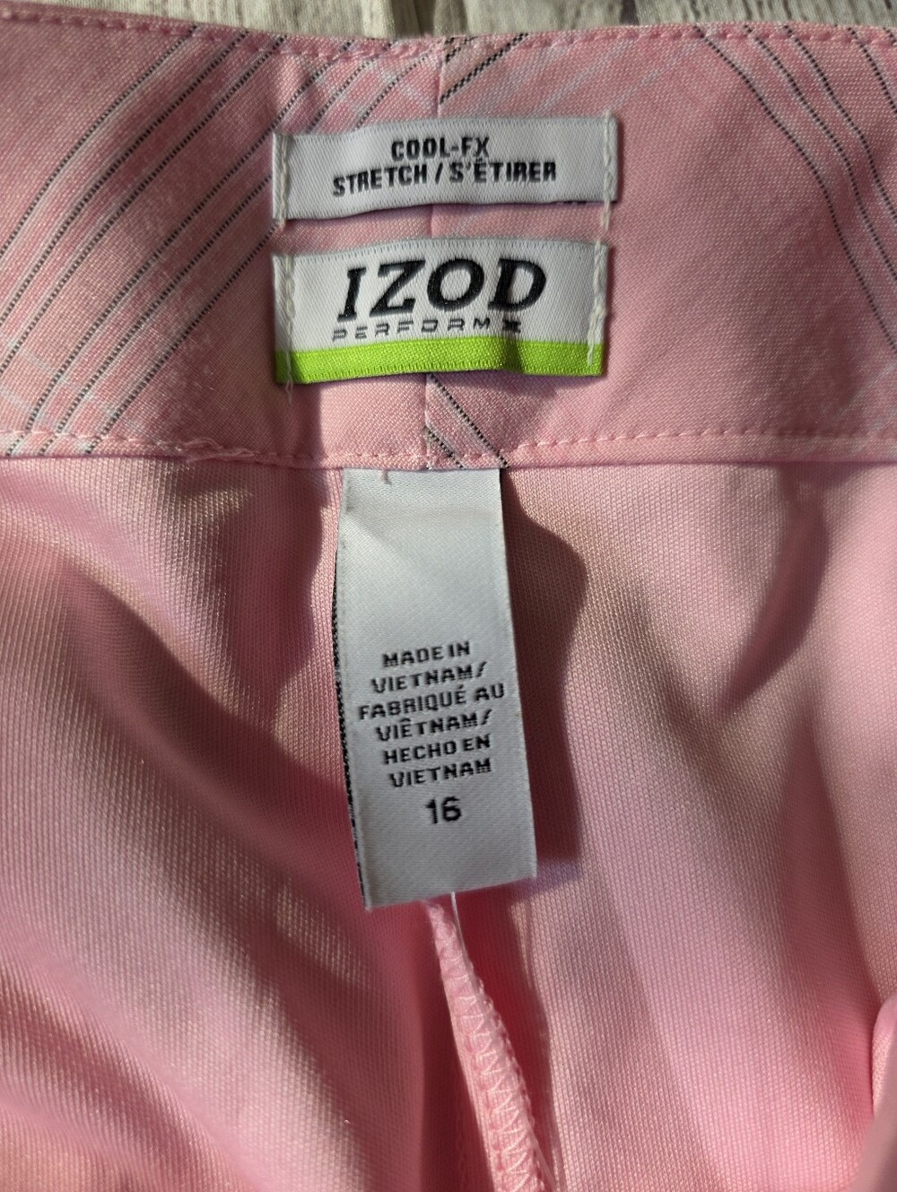 Izod Golf Skirt Cool FX Women’s Size 16 Skort Athleisure Pink Plaid Pockets NWT - Picture 6 of 10
